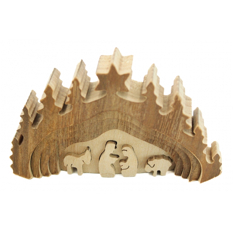  Szopka 3d lasek - bez kory