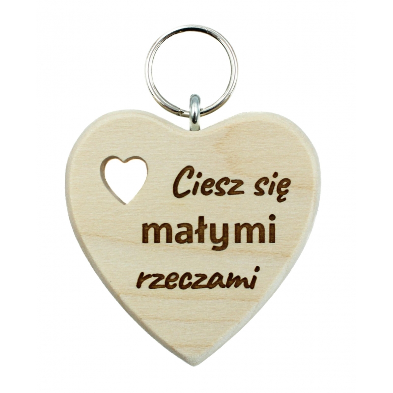  Brelok serce - ciesz się małymi rzeczami