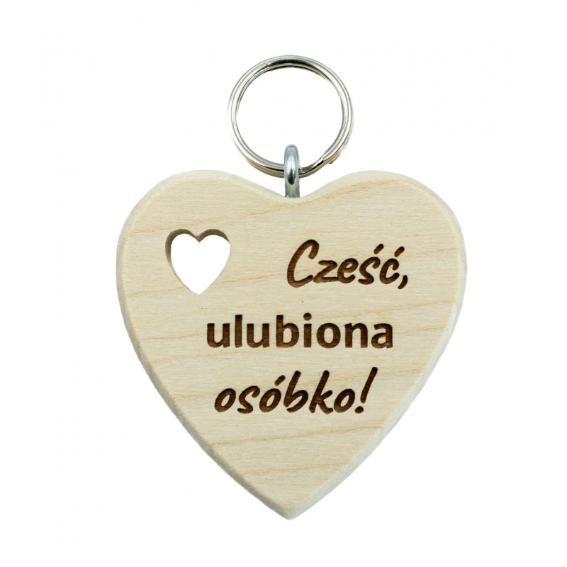Brelok serce - cześć ulubiona osóbko