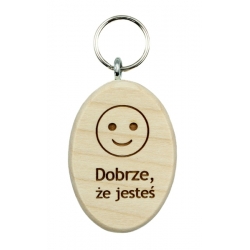 Brelok drewniany - Dobrze,...