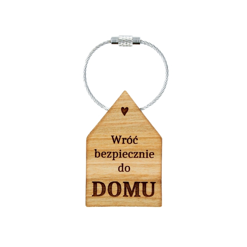 Brelok domek - Wróć bezpiecznie do domu